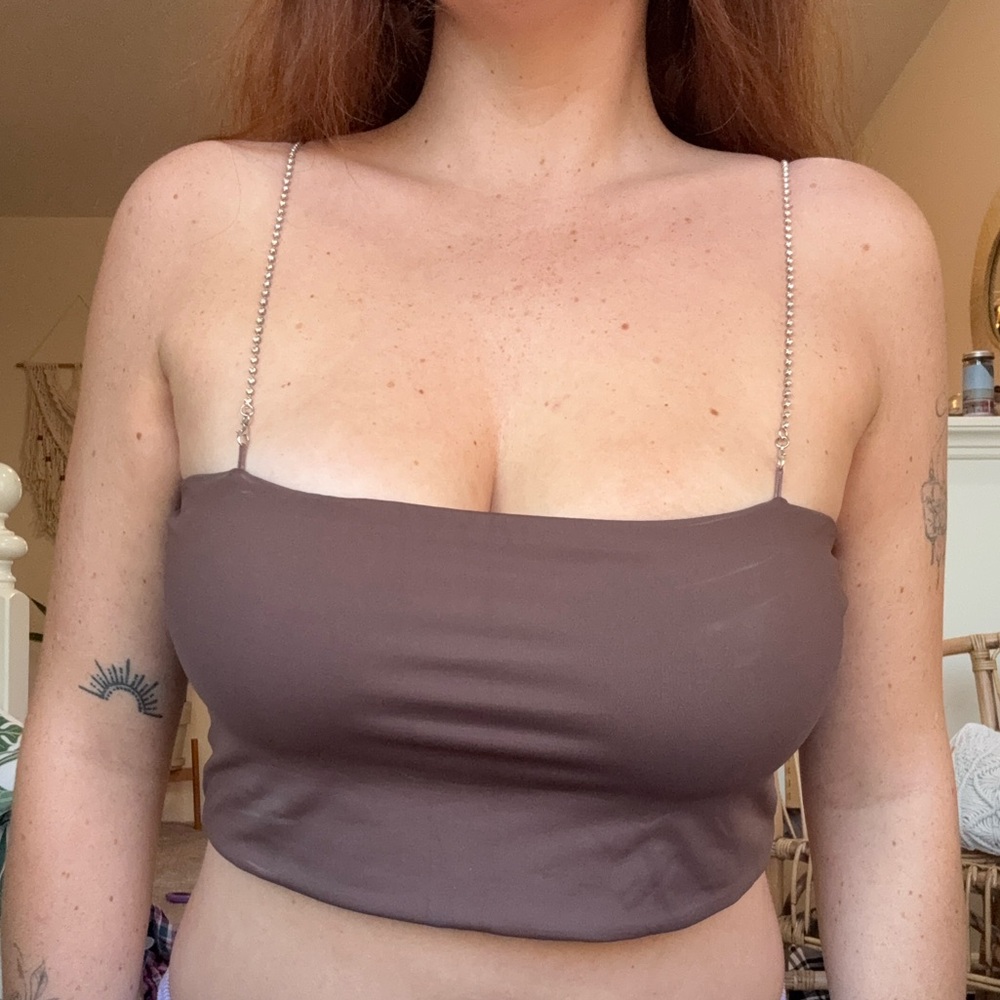 Garage Brown Bandeau Top